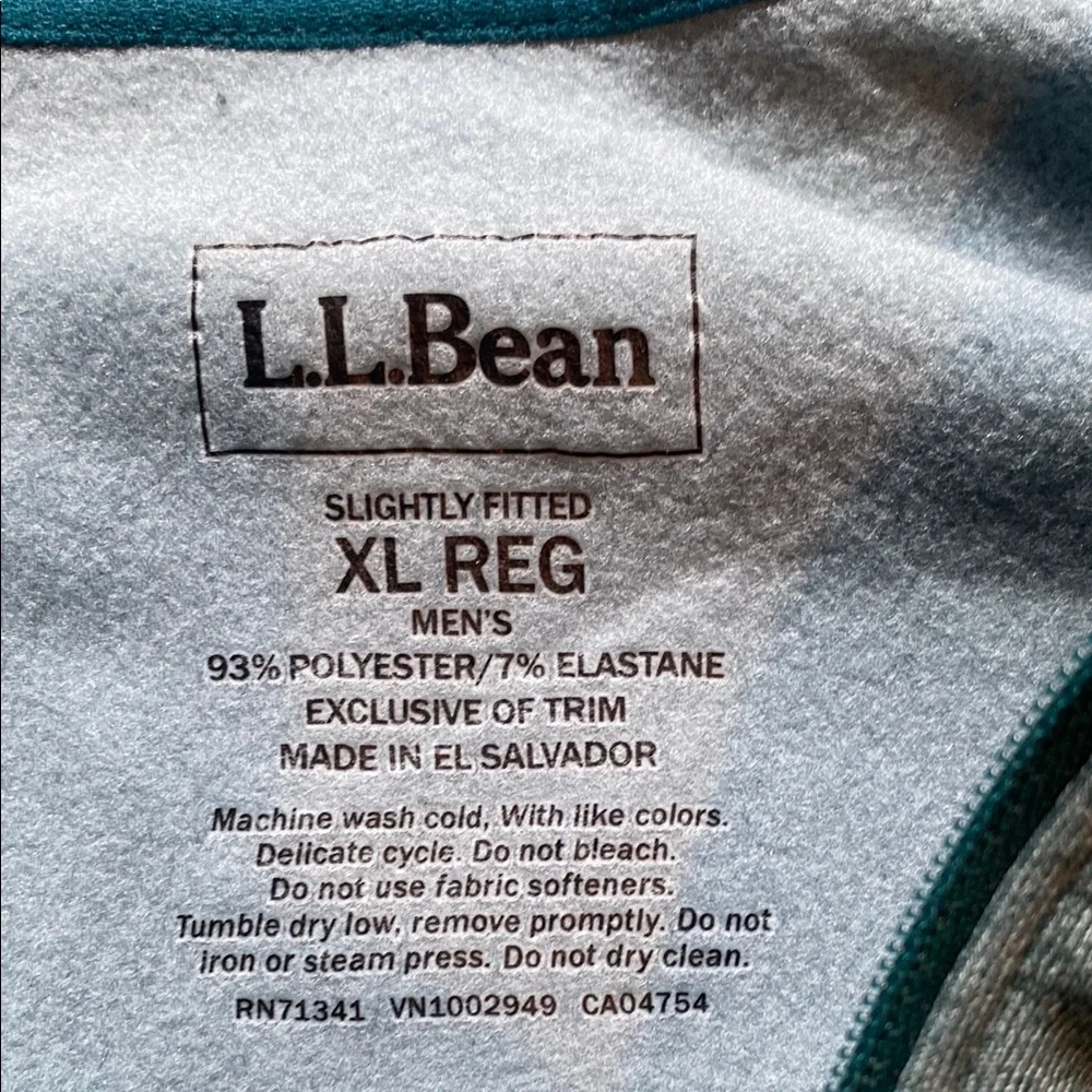 NWT L.L. Bean Slightly Fitted Mountain Fleece 1/2 Zip Pullover: Size Extra Large